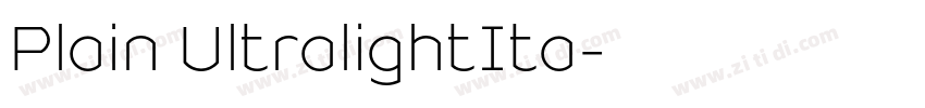 Plain UltralightIta字体转换